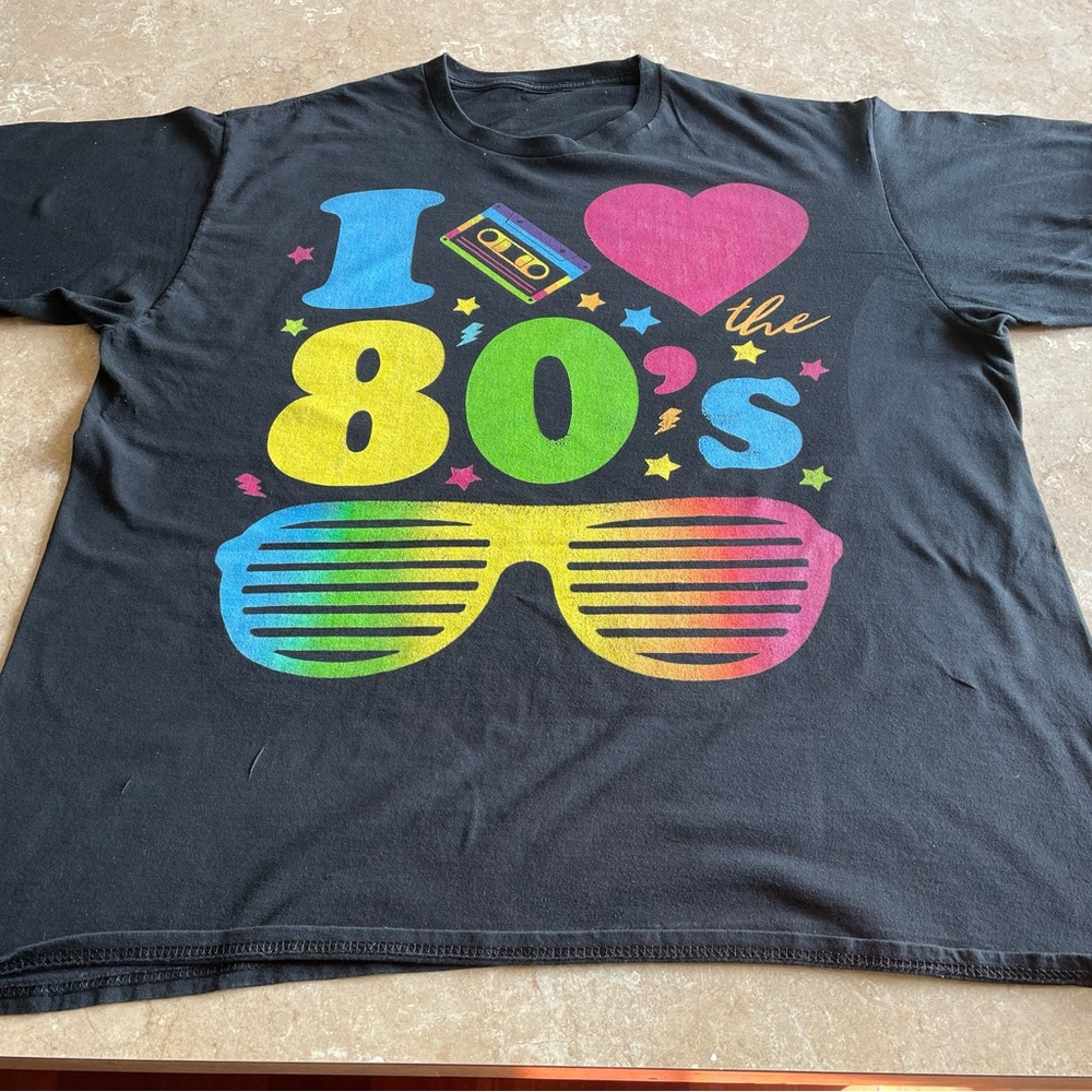 Black 'I Love the 80's' Kids T-Shirt